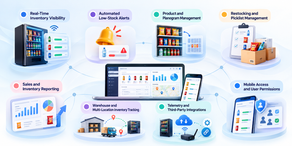 Key Features of Vending Machine Inventory Management Systems